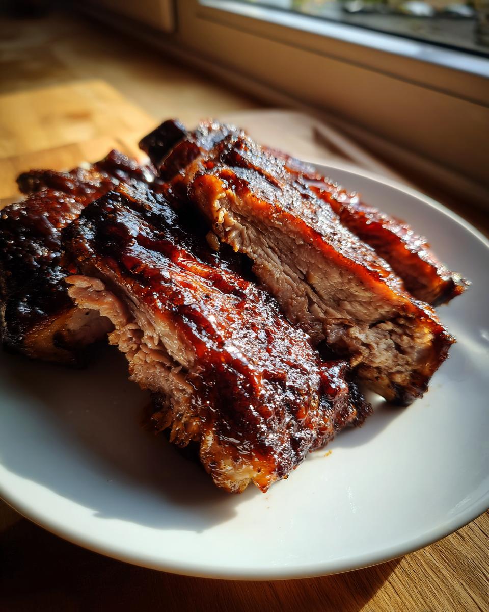 Close-up of tender, glazed pork steak cuts showing juicy interior texture, perfect for a pork steak recipe.